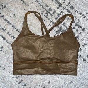 Lululemon Gold Metallic Sports Bra